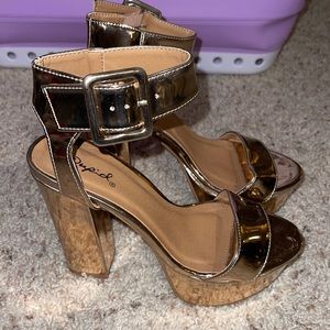 Qupid Block Platform Heels